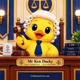 Mr Ken, the GetInstantLaw Legal Ducky mascot